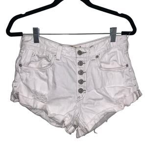 Free People We The Free White Denim Shorts Size 28